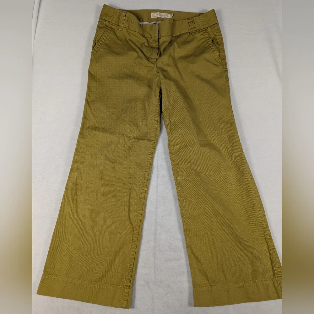 Lot Of 2 J.‎ Crew Favorite Fit Broken-in Chino Cotton Twill Wide Leg Pants 12S